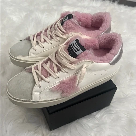 GGDB Pink and White Shearling Sneakers. Brand new - Picture 4 of 6